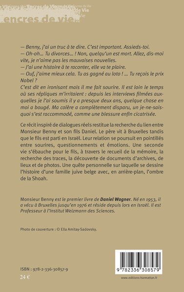 Monsieur Benny, Dialogues inachevés (9782336308579-back-cover)