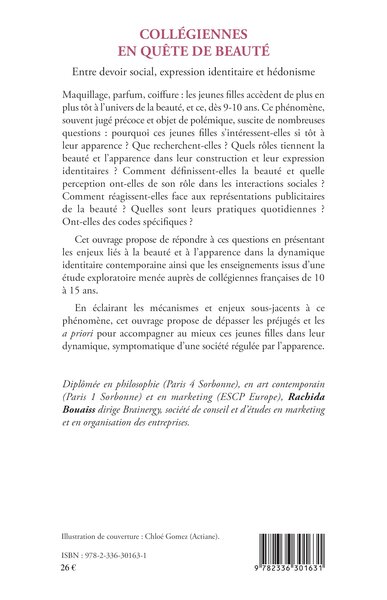 Collégiennes en quête de beauté, Entre devoir social, expression identitaire et hédonisme (9782336301631-back-cover)