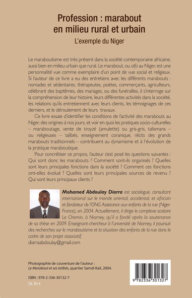 Profession : marabout en milieu rural et urbain, L'exemple du Niger (9782336301327-back-cover)