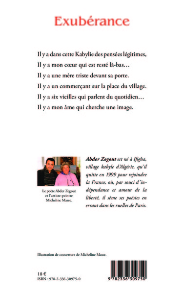 Exubérance, Poèmes (version couleur) (9782336309750-back-cover)