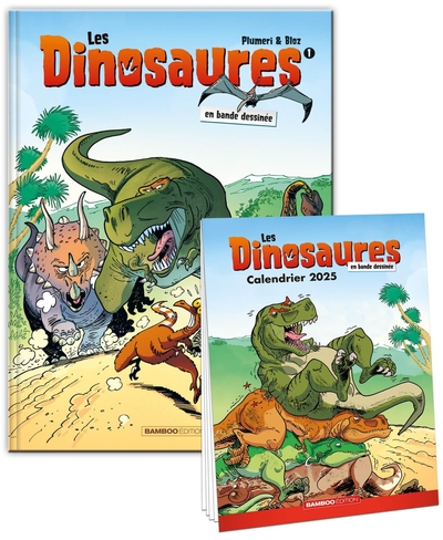 Les Dinosaures en BD - tome 01 + calendrier 2025 offert (9791041110834-front-cover)