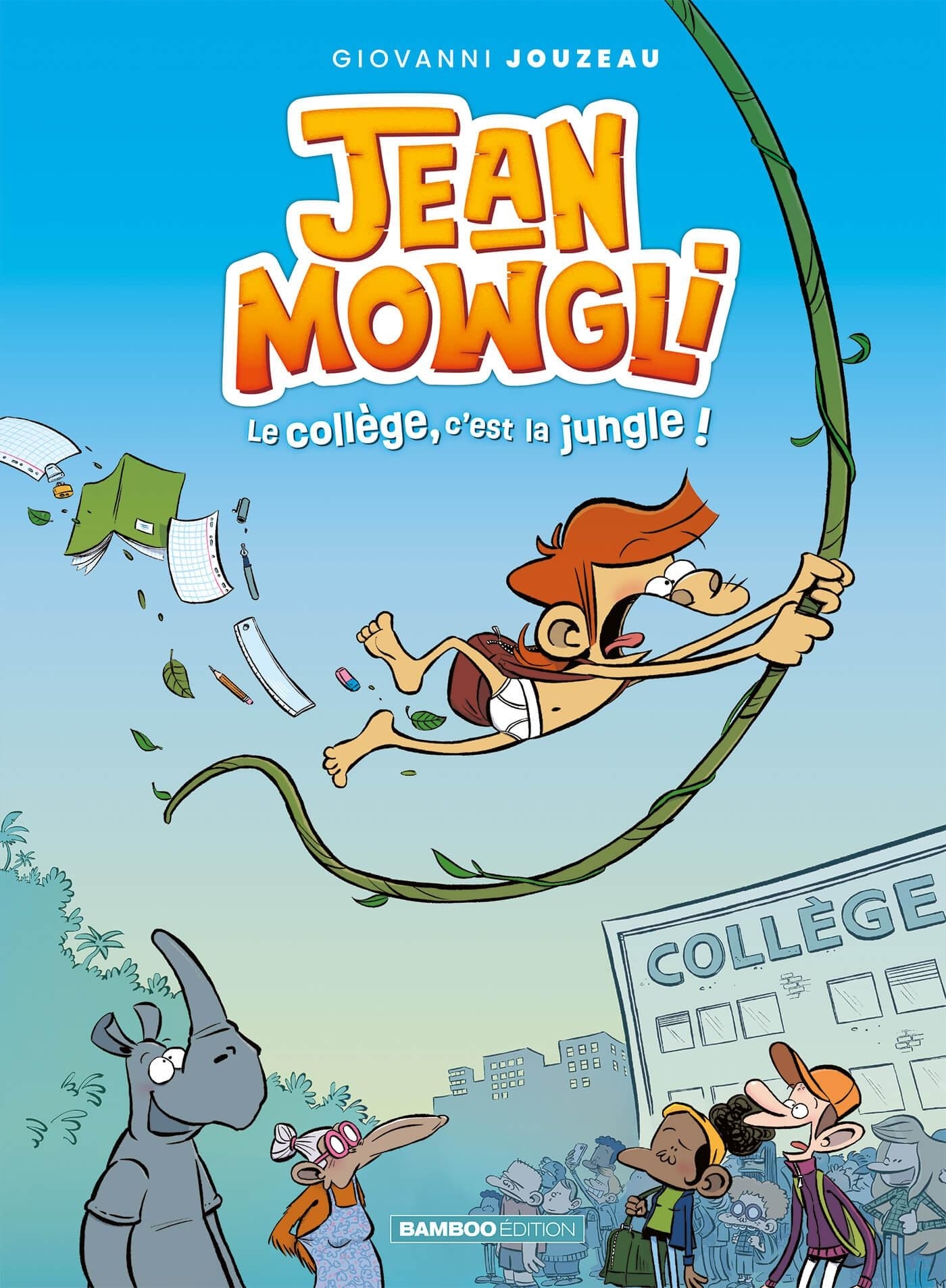 Jean-Mowgli - tome 01 - top humour, Le collège, c'est la jungle ! (9791041111978-front-cover)