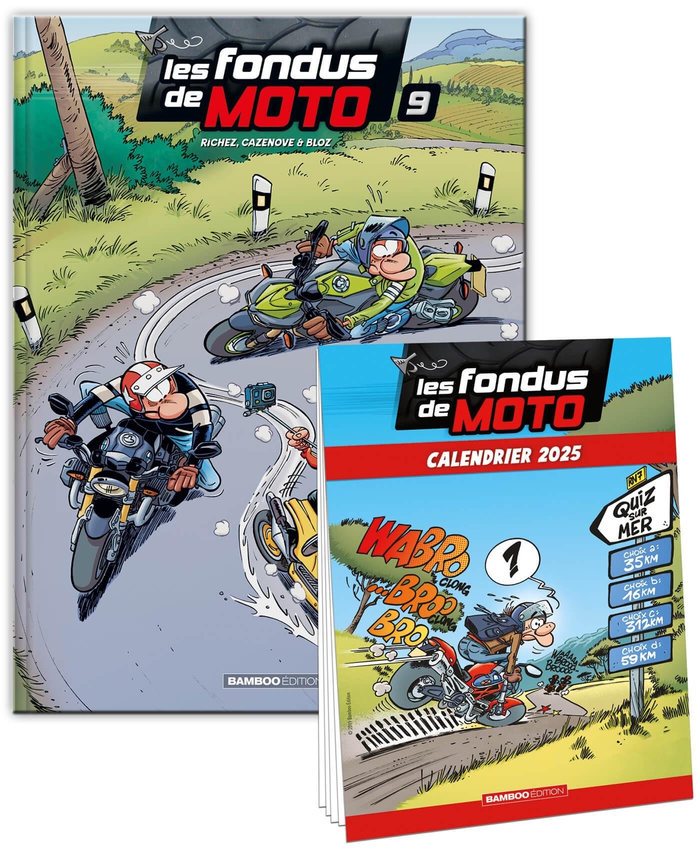 Les Fondus de moto - tome 09 + calendrier 2025 offert (9791041110841-front-cover)