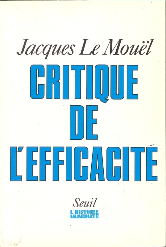Critique de l'efficacité (9782020131834-front-cover)