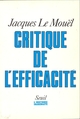 Critique de l'efficacité (9782020131834-front-cover)