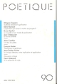 Poétique, n° 090 (9782020173254-front-cover)