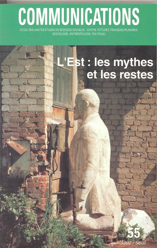 Communications, n° 55, L'Est : les mythes et les restes (9782020173438-front-cover)