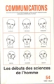 Communications, n° 54, Les Débuts des sciences de l'homme (9782020143837-front-cover)