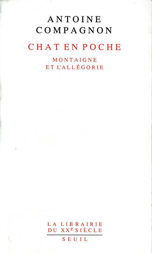 Chat en poche, Montaigne et l'allégorie (9782020194259-front-cover)