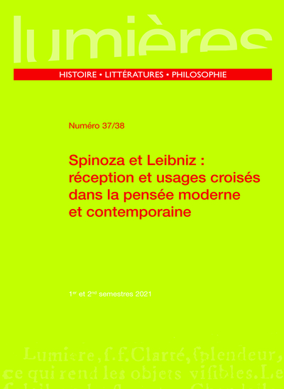 Spinoza et Leibniz : réception et usages croisés dans la pensée moderne et contemporaine (9791030007220-front-cover)