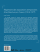 Répertoire des expositions temporaires d’architecture en France (1914-1977) (9791030011753-back-cover)