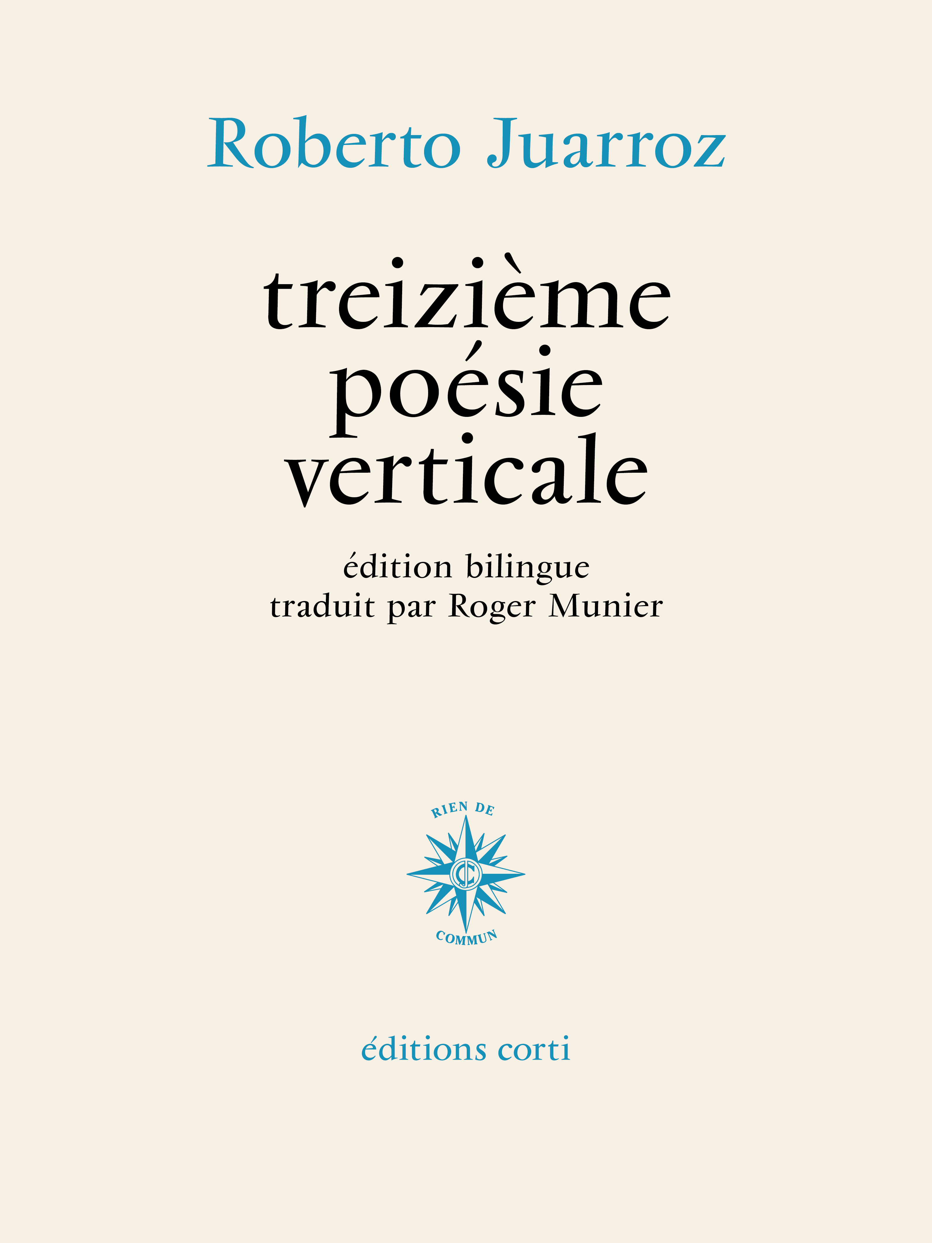 Treizième poésie verticale (9782714313416-front-cover)