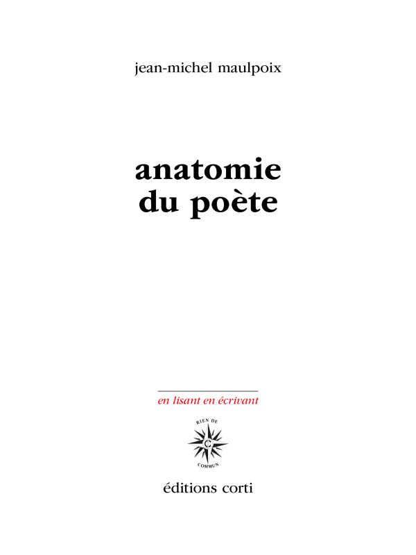Anatomie du poète (9782714312426-front-cover)
