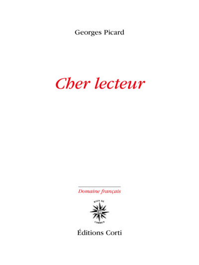 CHER LECTEUR (9782714311887-front-cover)