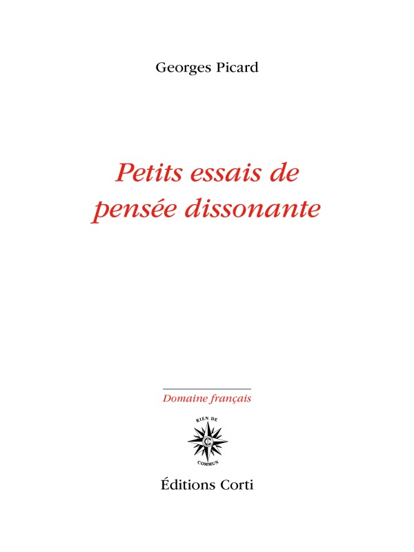 Petits essais de pensée dissonante (9782714312266-front-cover)