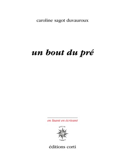 UN BOUT DU PRE (9782714311771-front-cover)