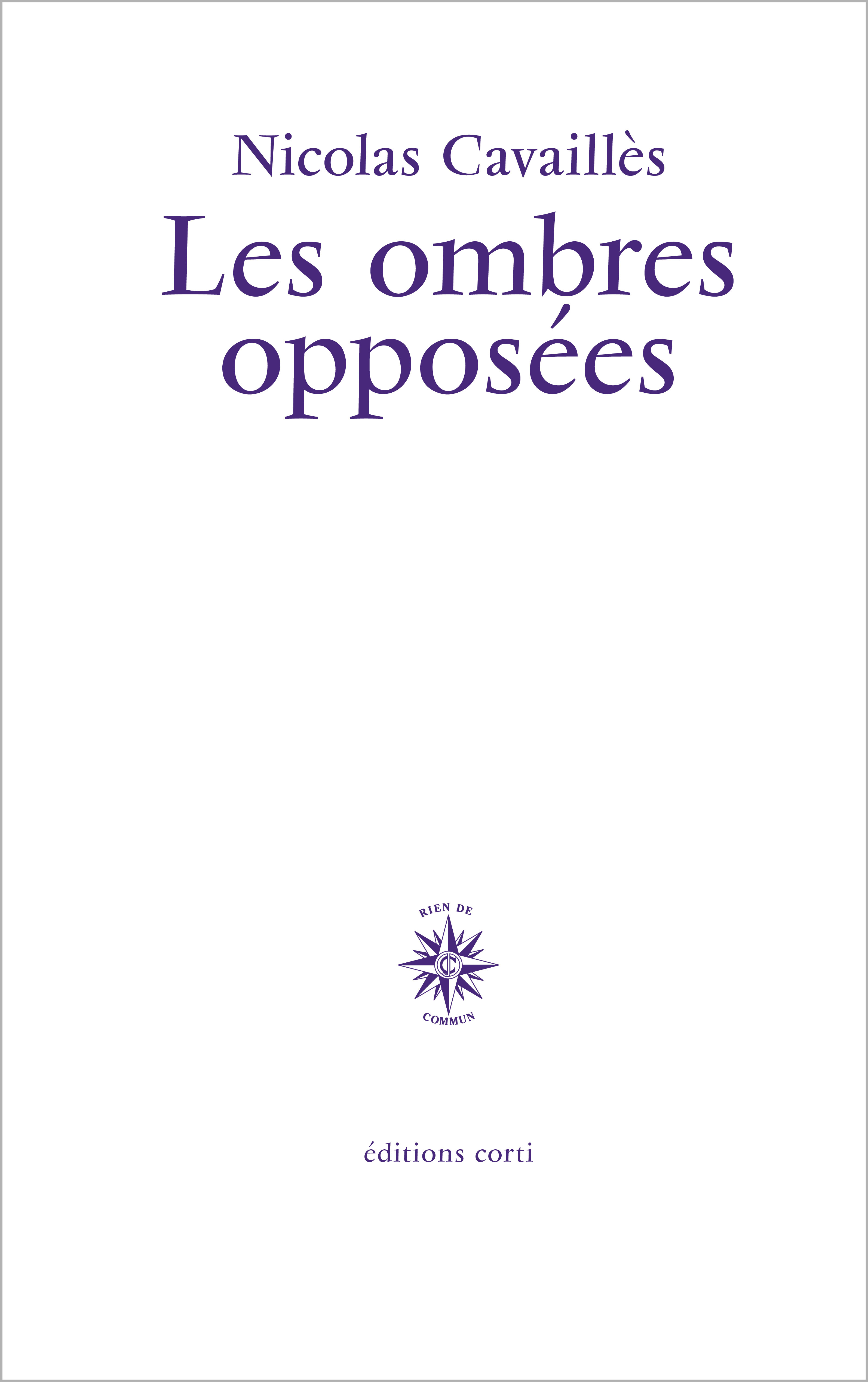 Les Ombres opposées (9782714312921-front-cover)