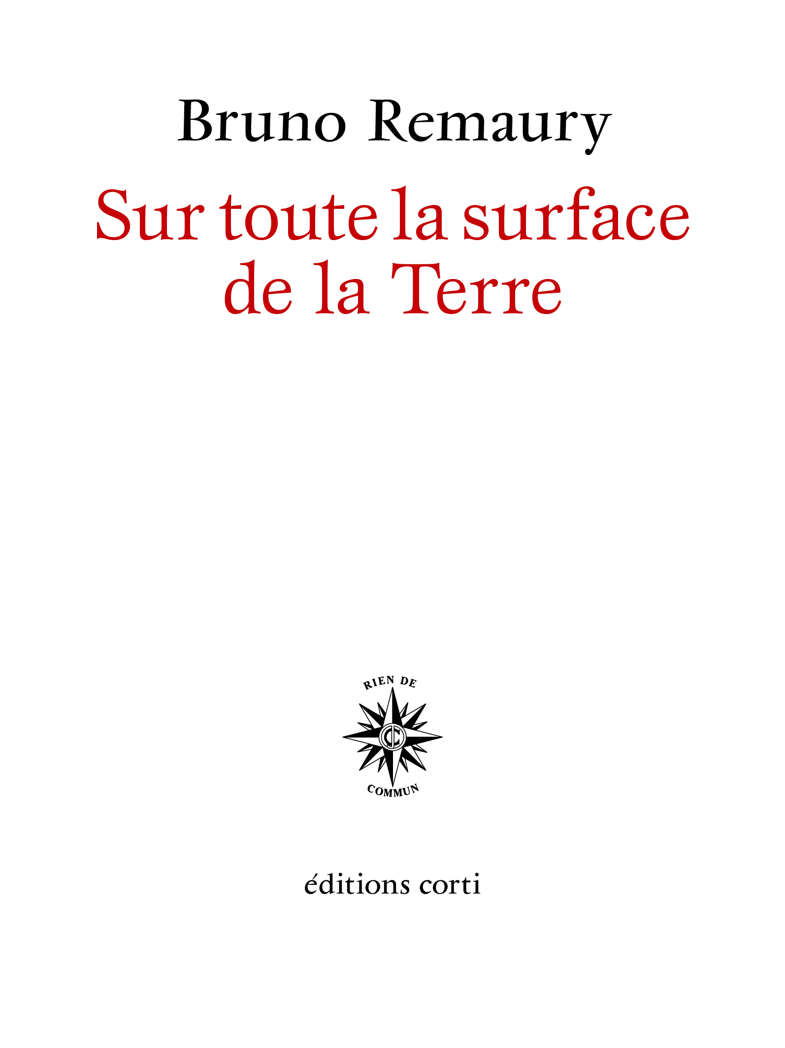 Sur toute la surface de la Terre (9782714313508-front-cover)