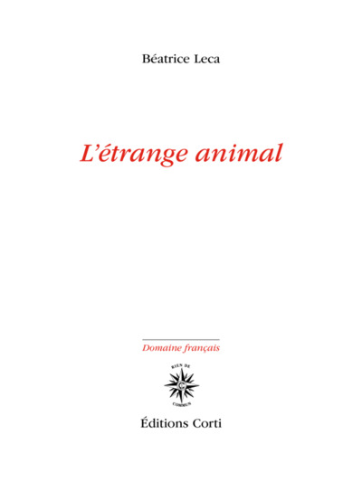 L'Etrange animal (9782714312143-front-cover)