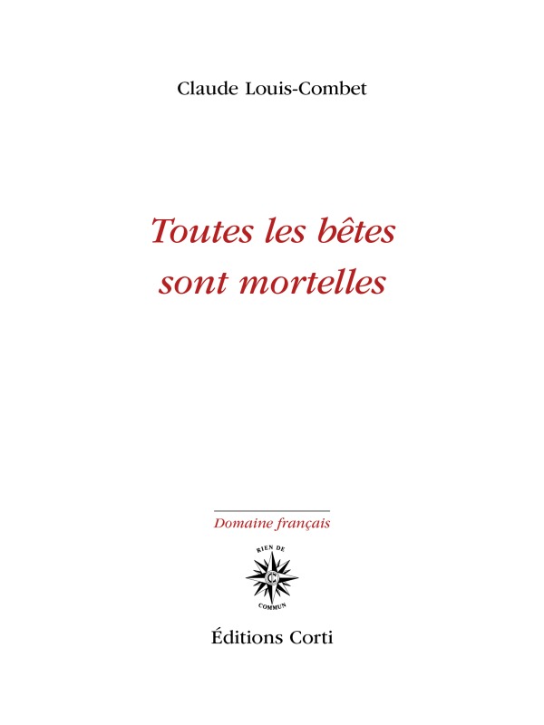 TOUTES LES BÊTES SONT MORTELLES (9782714312488-front-cover)