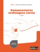 COMMENTAIRES TECHNIQUES ECRITS 3E ED (9782362920196-front-cover)