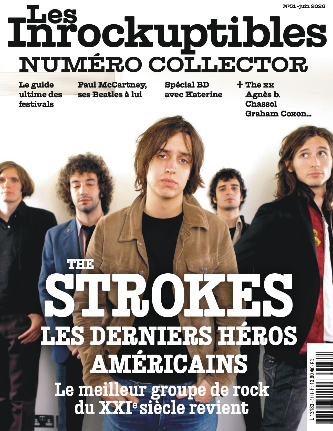 Les Inrockuptibles Mensuel N°51 : The Strokes - Juin 2026, LES DERNIERS HÉROS   LES DERNIERS HÉROS AMÉRICAINS - Le meilleur grou (3663322136290-front-cover)