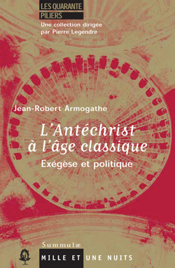 L'Antéchrist à l'âge classique, Exégèse et politique (9782842058920-front-cover)