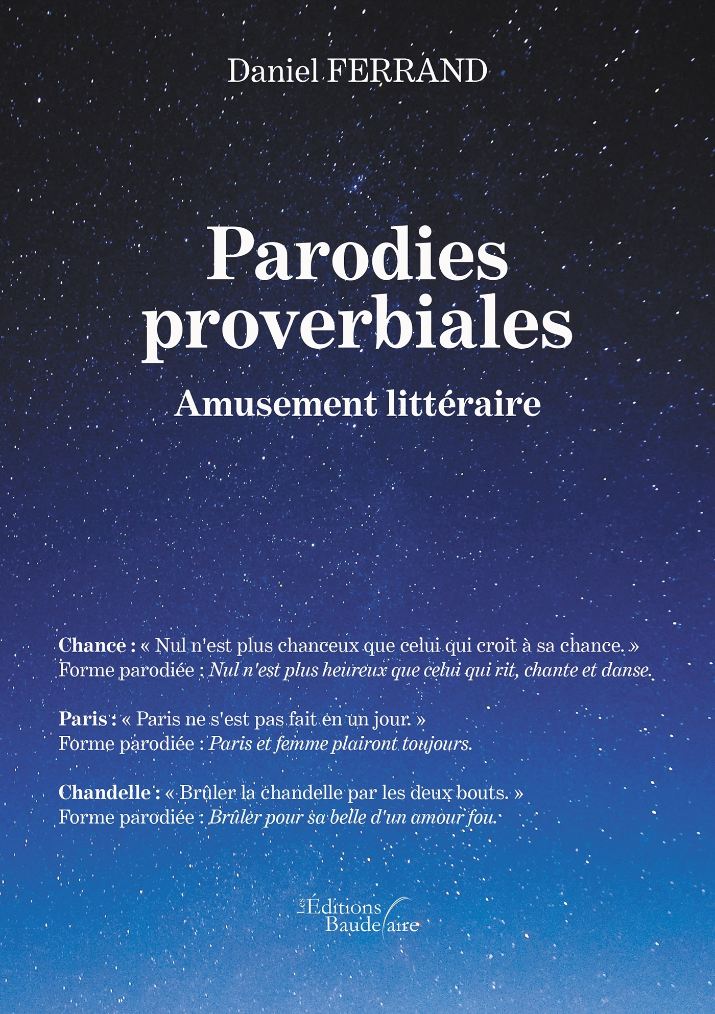 Parodies proverbiales - Amusement littéraire (9791020340528-front-cover)