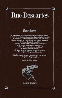 Revue "Rue Descartes" Nos 1-2, Des Grecs (9782226049445-front-cover)