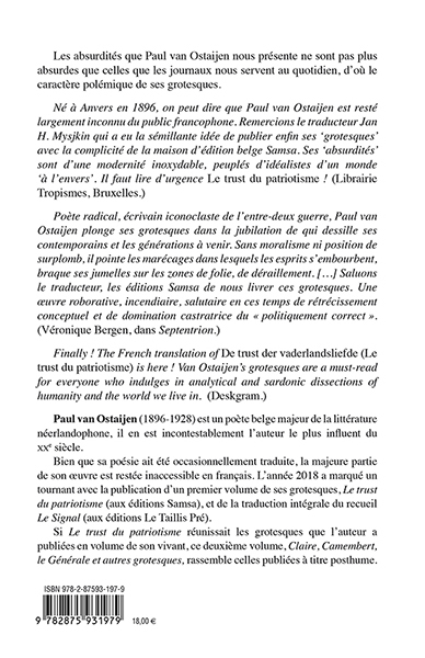 Claire, Camembert, Le Général, Grotesques (9782875931979-back-cover)