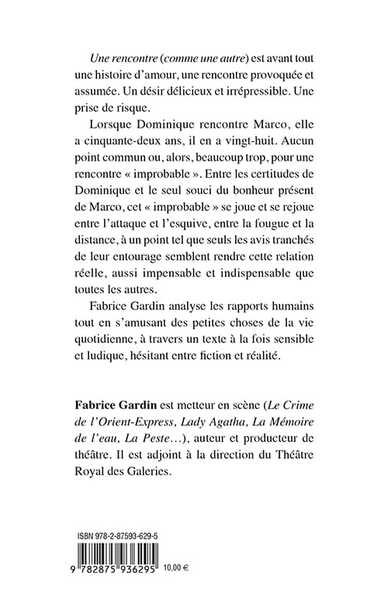 Une rencontre (9782875936295-back-cover)