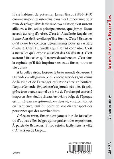 James Ensor, À Bruxelles (9782875933102-back-cover)