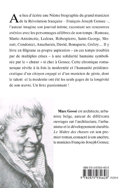 Gossec, Le Maître des choeurs (9782875934628-back-cover)