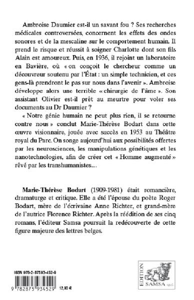 Le Monde éclatera demain, théâtre (9782875934529-back-cover)