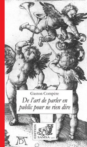 De L'Art De Parler En Public Pour Ne Rien Dire (9782875930903-front-cover)
