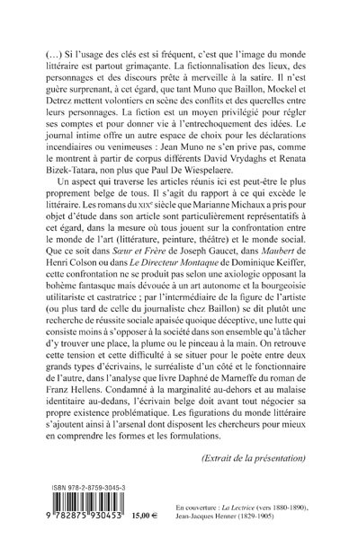 Figurations De La Vie Littéraire (9782875930453-back-cover)
