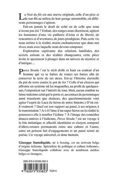 La Nuit du Fils / Porca Strada ! (9782875935823-back-cover)