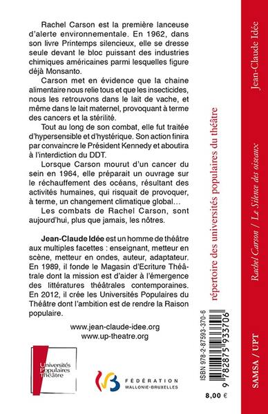 Rachel Carson, Le Silence des oiseaux (9782875933706-back-cover)