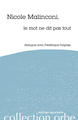 Nicole Malinconi, le mot ne dit pas tout (9782359841619-front-cover)