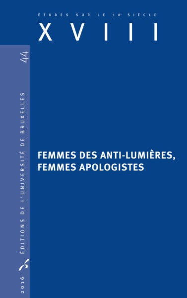 Femmes des anti-Lumières, femmes apologistes (9782800416090-front-cover)