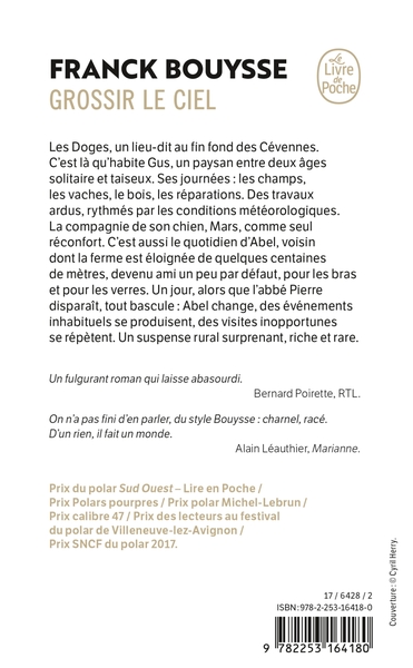 Grossir le ciel, Sélection Prix SNCF du Polar 2017 (9782253164180-back-cover)