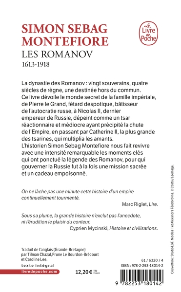 Les Romanov (9782253180142-back-cover)