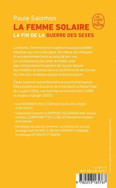 La Femme solaire, La fin de la guerre des sexes (9782253165767-back-cover)