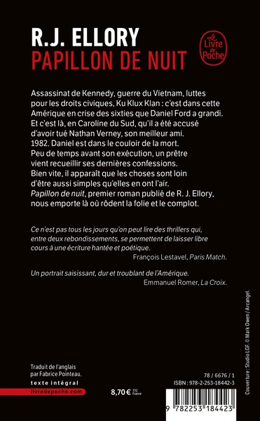 Papillon de nuit - Prix des Lecteurs Polar 2017 (9782253184423-back-cover)