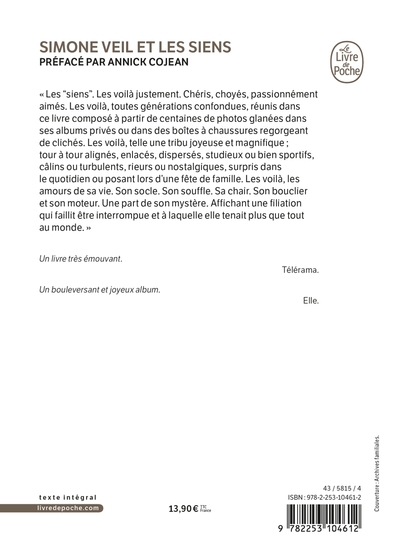 Simone Veil et les siens (9782253104612-back-cover)