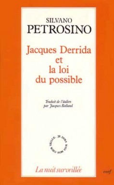 Jacques Derrida et la loi du possible (9782204049290-front-cover)