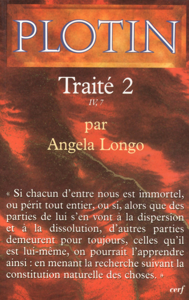 Plotin - Traité 2 –IV,7 (9782204075169-front-cover)