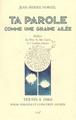 Ta parole, comme une graine ailée (9782204065412-front-cover)