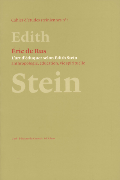 L'Art d'éduquer selon Édith Stein (9782204086066-front-cover)