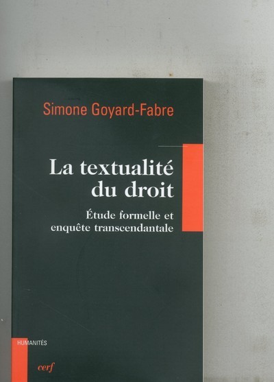 La Textualité du droit (9782204097949-front-cover)